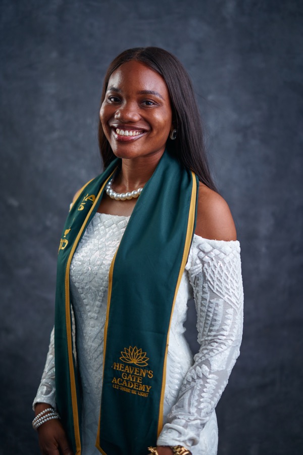 A WPA ’25 graduate in her ceremony stole