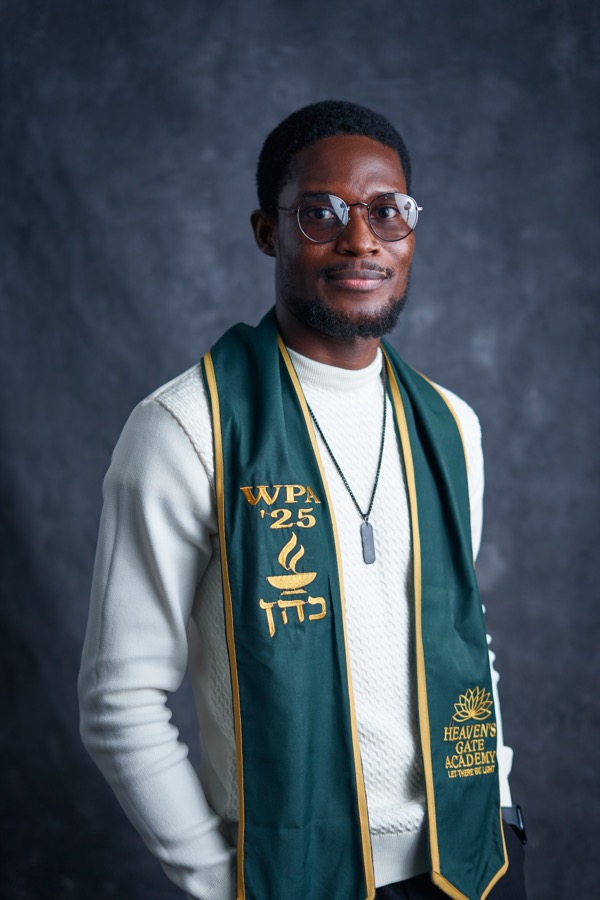 A WPA ’25 graduate in her ceremony stole