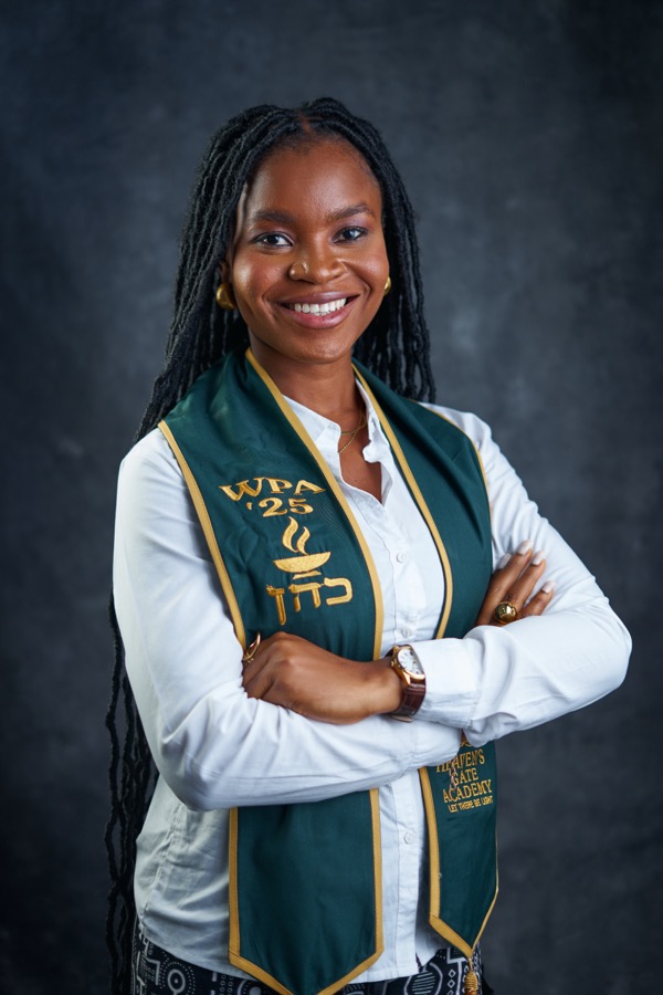 A WPA ’25 graduate in her ceremony stole