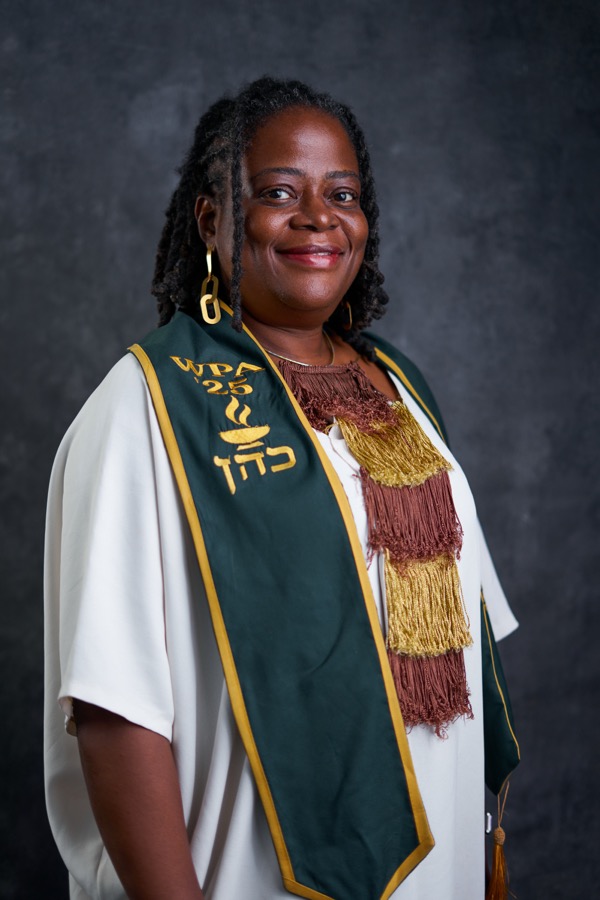 A WPA ’25 graduate in his ceremony stole
